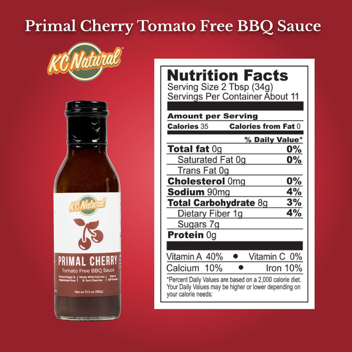 KC Natural // Primal Cherry AIP Friendly BBQ Sauce  14 oz