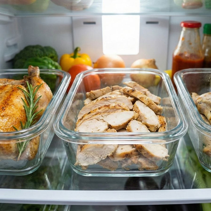 chicken containers in fridge overlay