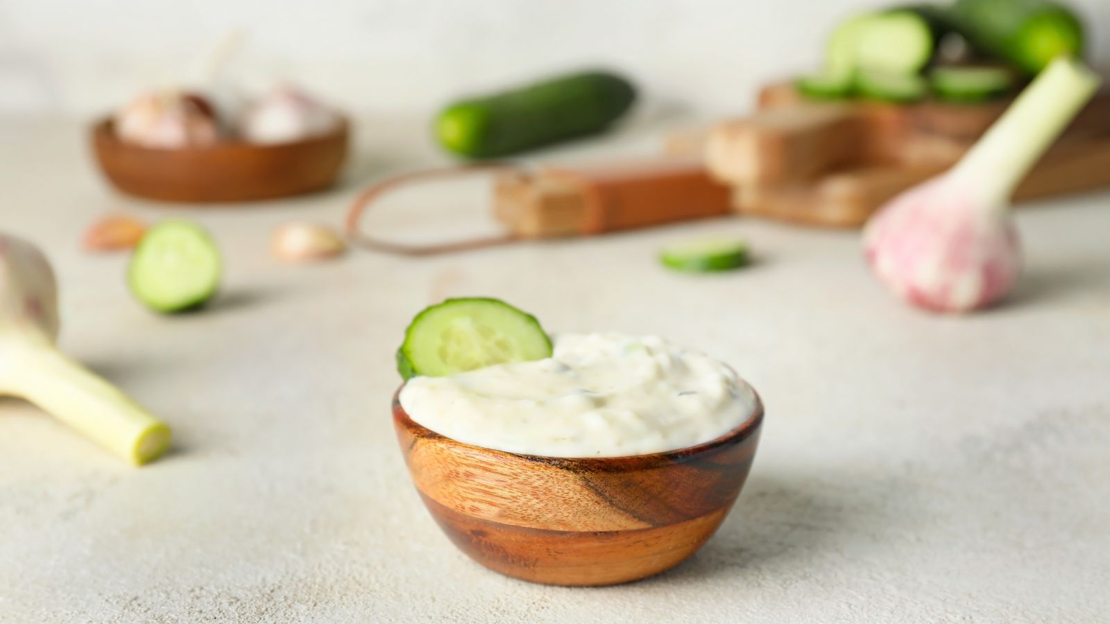 Cream of tartar served in a wooden bowl with fresh garnish