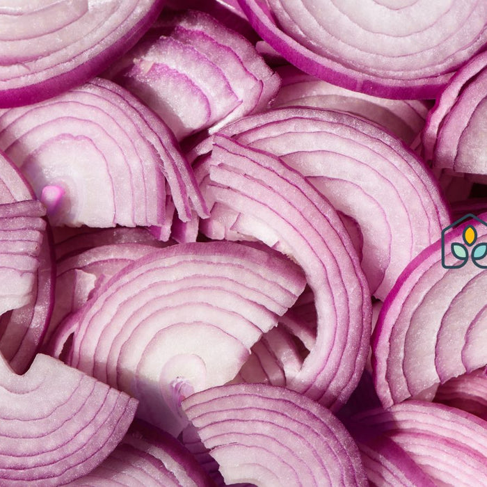 Sliced red onions for cooking and health benefits.
