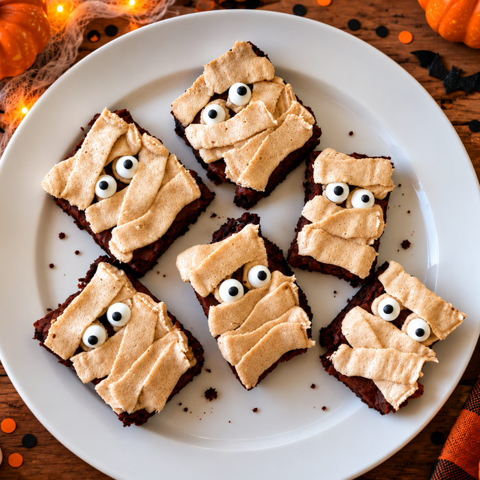 Spooky "Choconot" Mummy Brownies