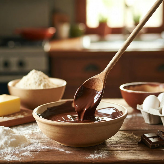Dark and white chocolate truffles with cocoa and biscuit crumbs