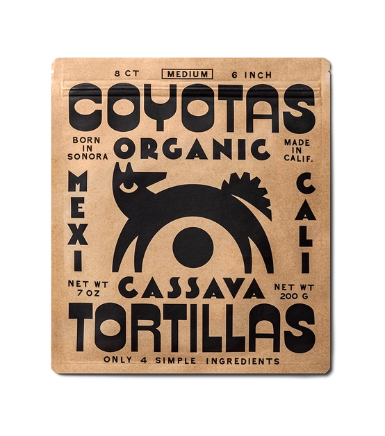 Coyotas // Organic Cassava Tortillas Medium (6"), 8ct