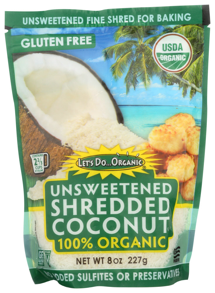 Let's Do Organic // Organic Shredded Coconut Unsweetened - 8oz