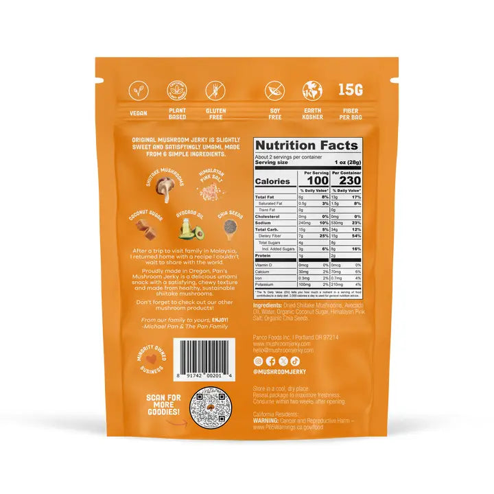 Pan's Mushroom Jerky // Original Mushroom Jerky