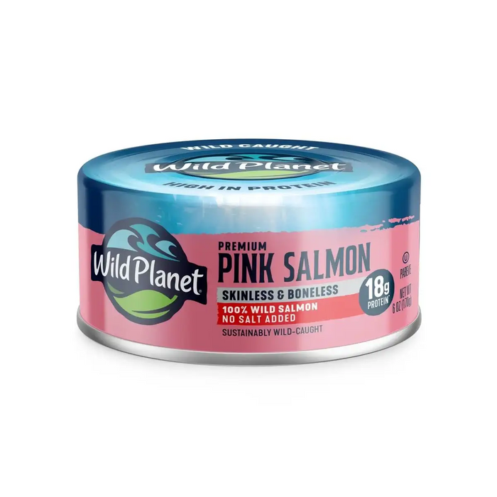 Wild Planet Alaskan Pink Salmon No Salt Added, 6 oz