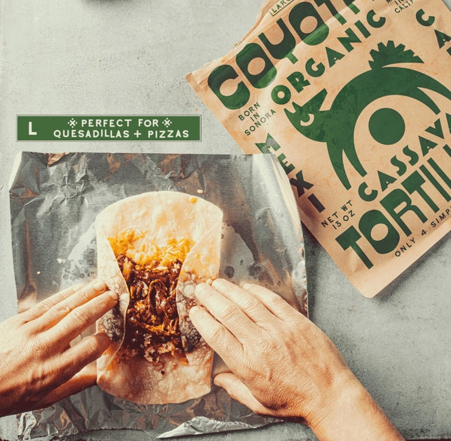 Coyotas // Organic Cassava Tortillas Large (9"), 6ct
