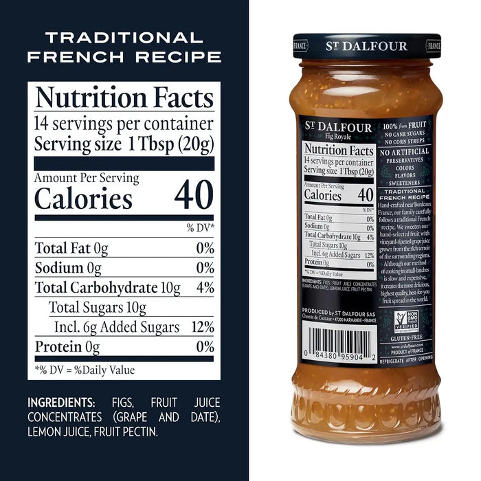 St. Dalfour Fig Royale Fruit Spread, 10 oz