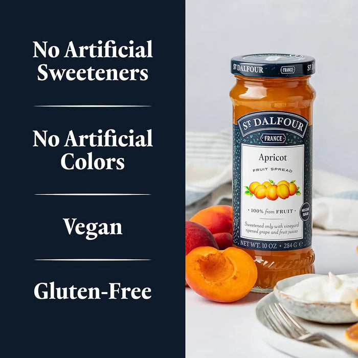 St. Dalfour Apricot Fruit Spread, 10 oz
