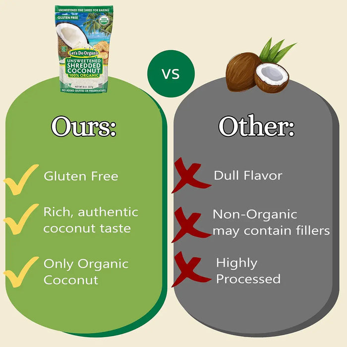 Let's Do Organic Shredded Coconut - Unsweetened, 8 oz