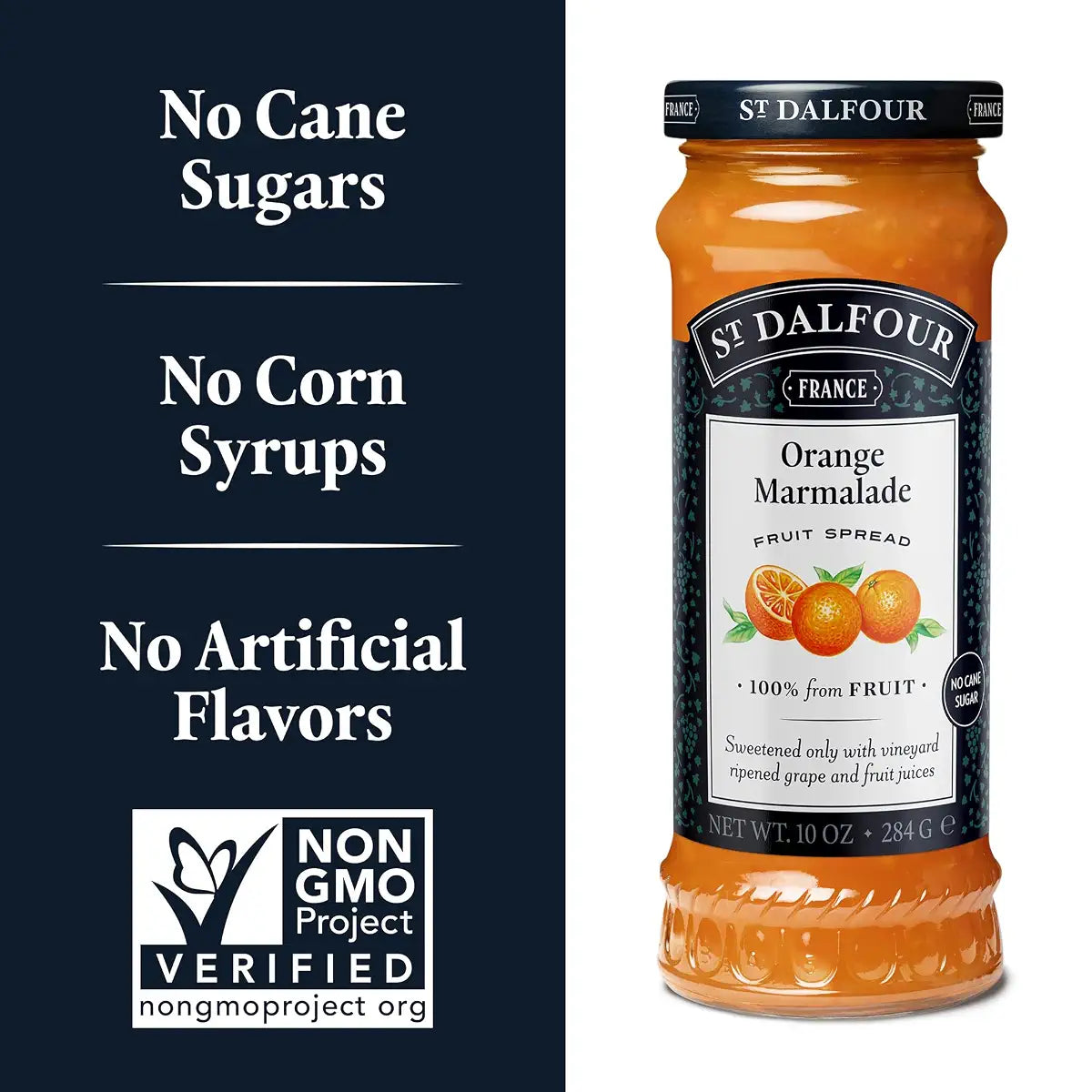 St. Dalfour Orange Marmalade Fruit Spread, 10 oz