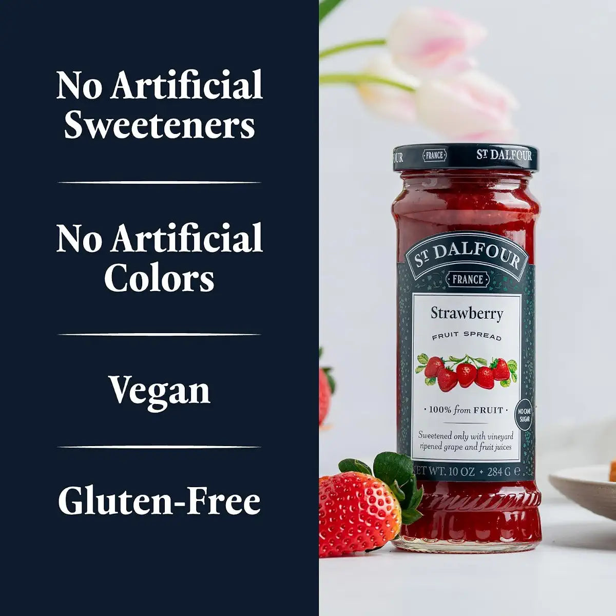 St. Dalfour Strawberry Fruit Spread, 10 oz