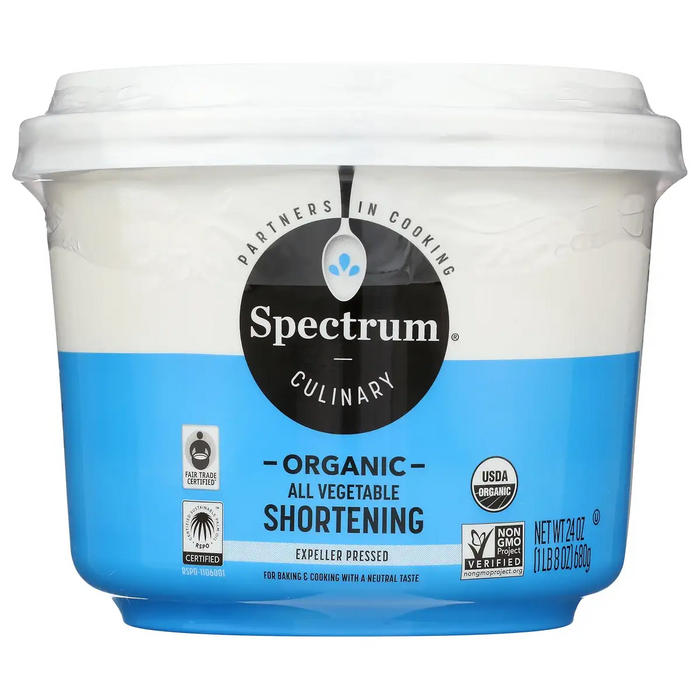 Spectrum Culinary Organic All-Vegetable Palm Shortening, 24 oz