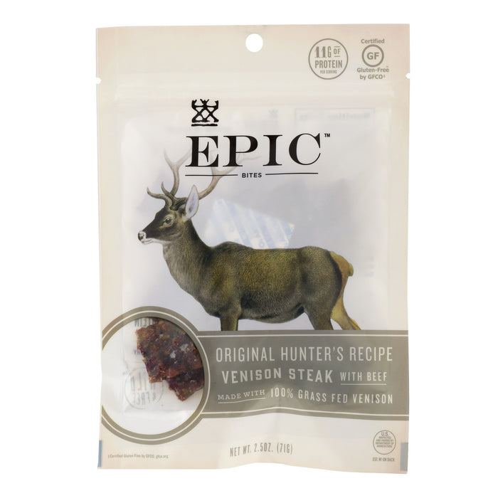 EPIC // Original Hunter's Recipe Tender Venison Steak Jerky 2.5 Oz
