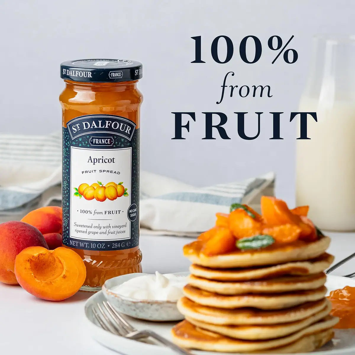St. Dalfour Apricot Fruit Spread, 10 oz