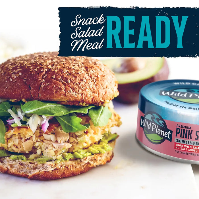 Wild Planet Alaskan Pink Salmon No Salt Added, 6 oz