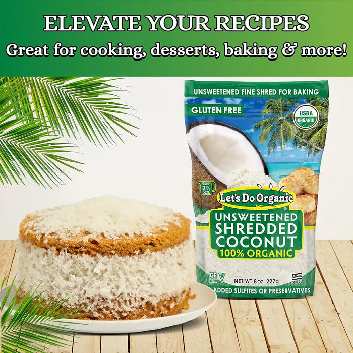 Let's Do Organic Shredded Coconut - Unsweetened, 8 oz