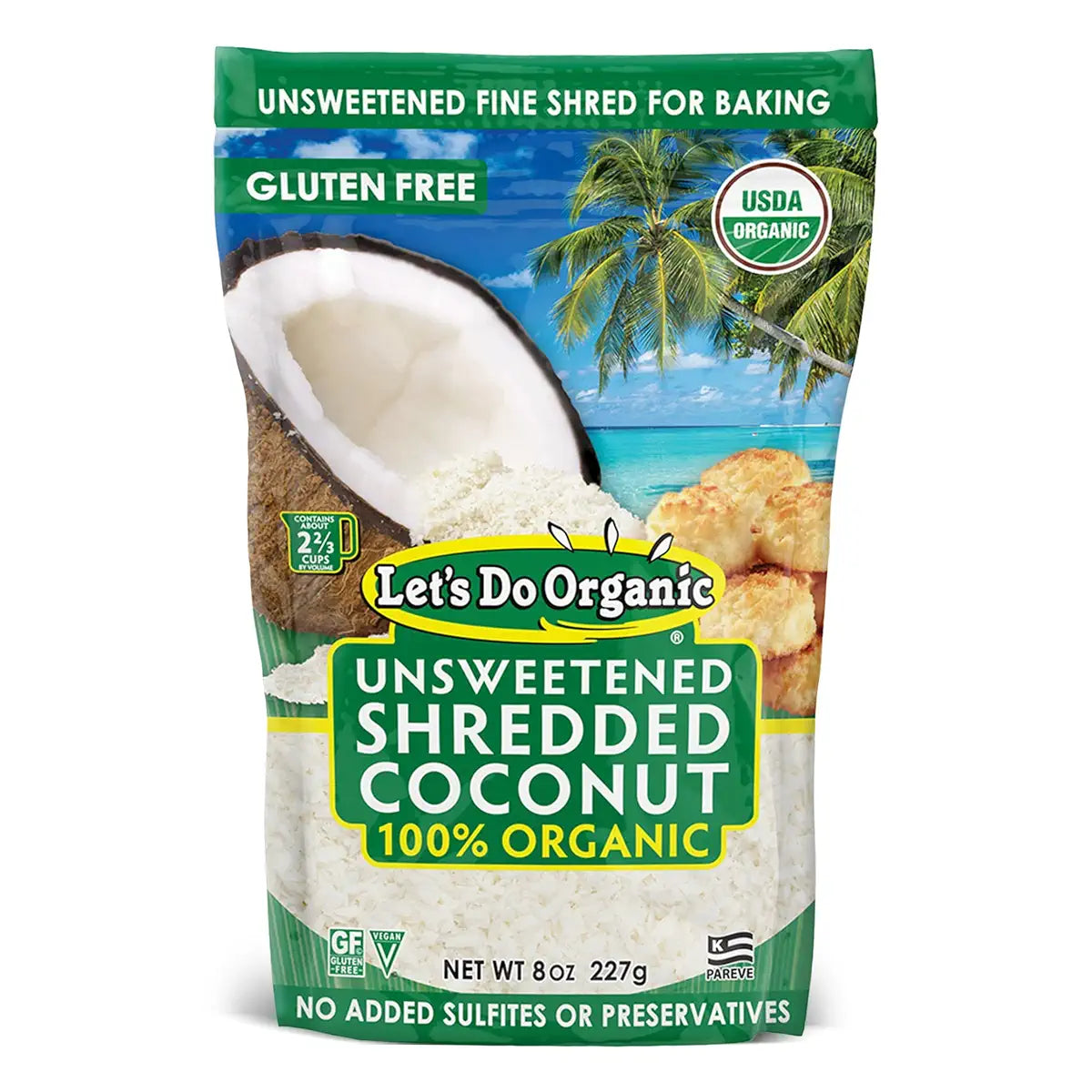 Let's Do Organic Shredded Coconut - Unsweetened, 8 oz