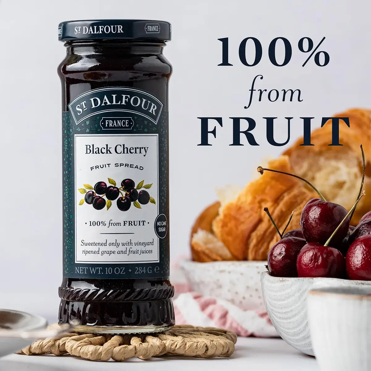 St. Dalfour Black Cherry Fruit Spread, 10 oz