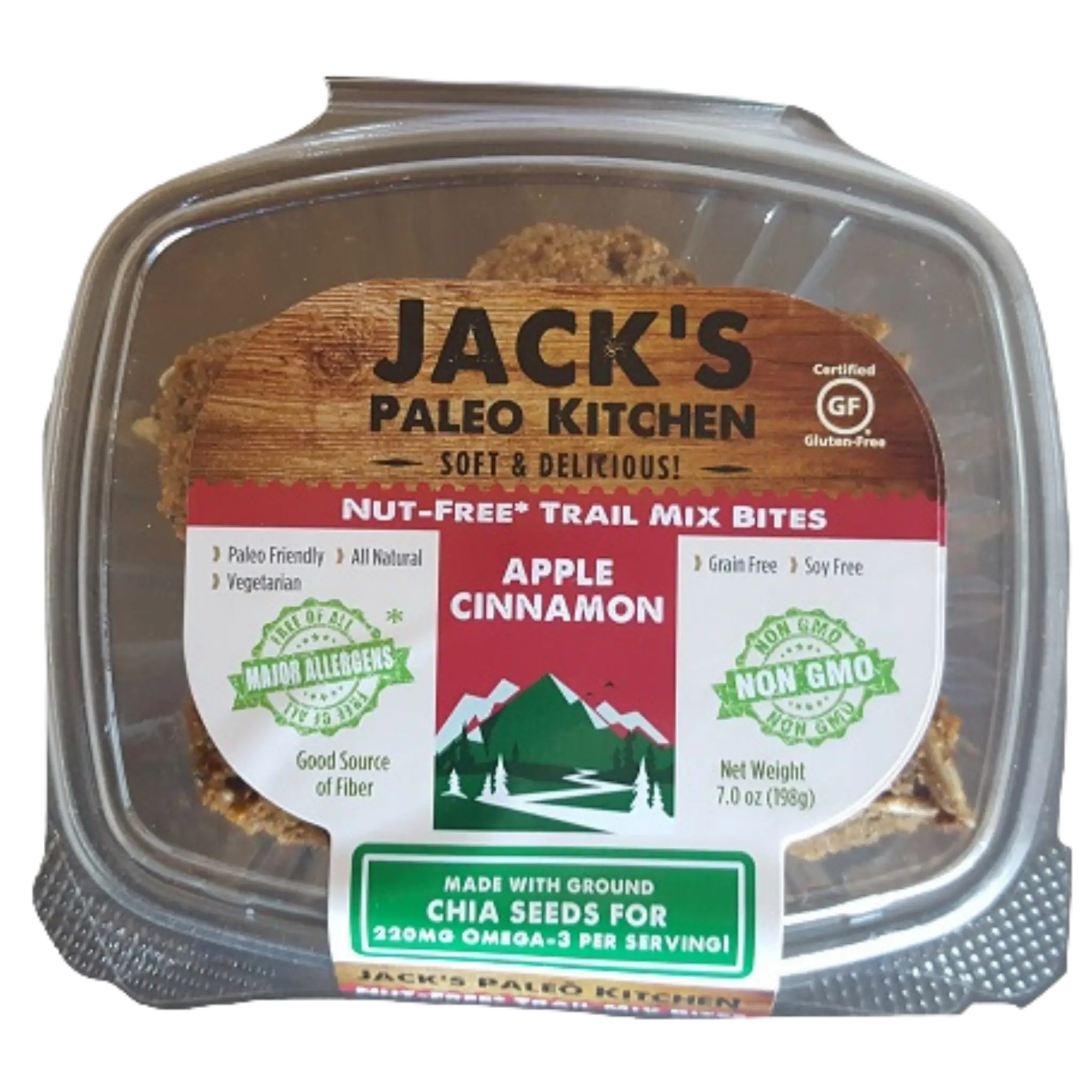 Jack's Paleo Kitchen // Apple Cinnamon Trail Mix Bites, 7 oz (12 Bites)