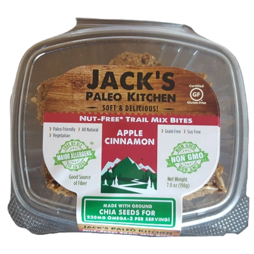 Jack's Allergen Friendly Bakery Apple Cinnamon Trail Mix Bites, 7 oz (12 Bites)