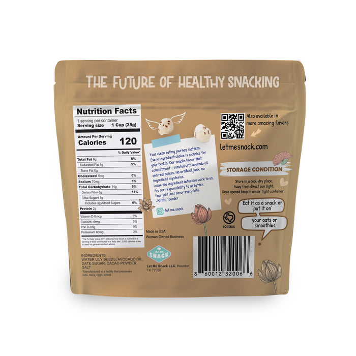 Let Me Snack // Popped Water Lilly Seeds - Cacao Clouds