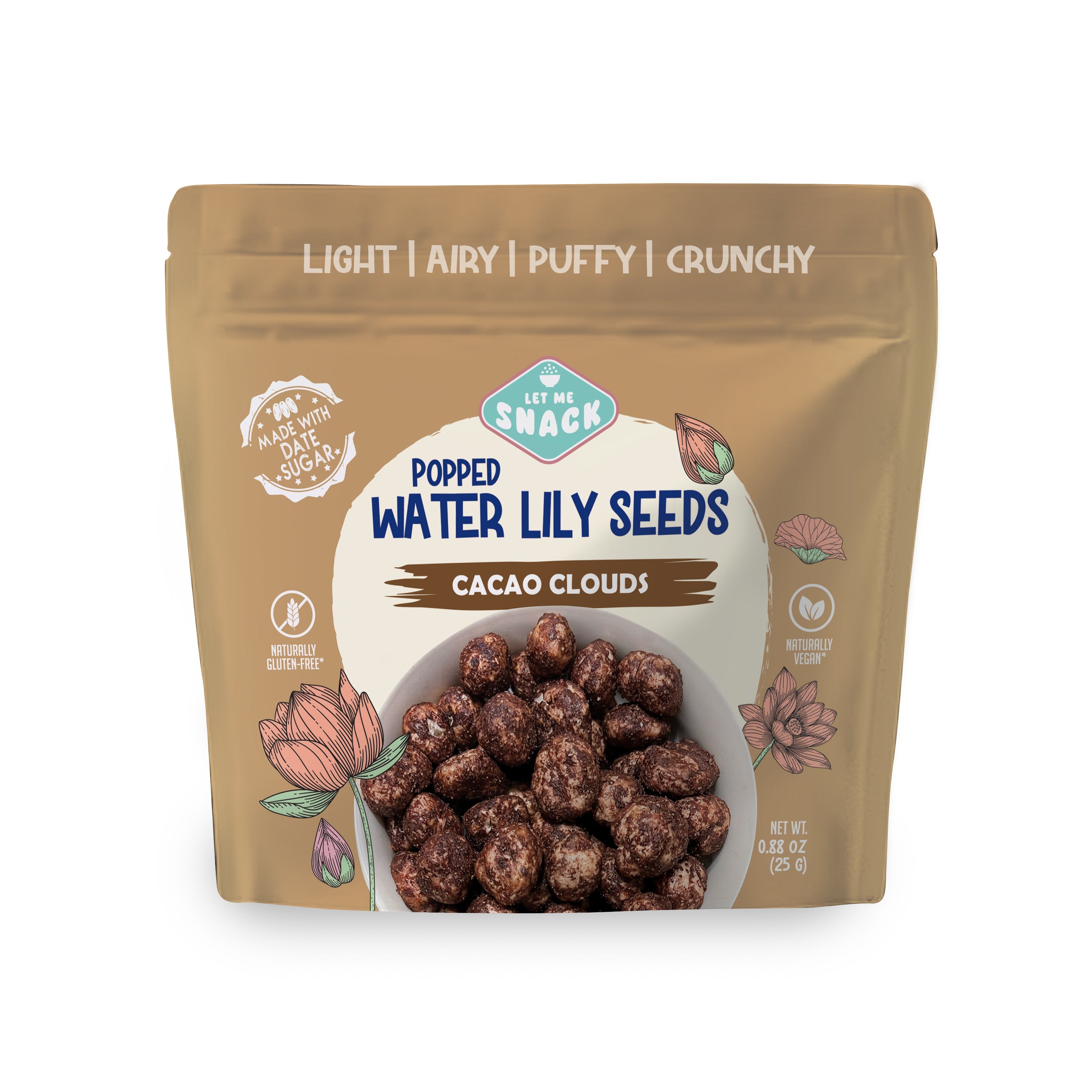 Let Me Snack // Popped Water Lilly Seeds - Cacao Clouds
