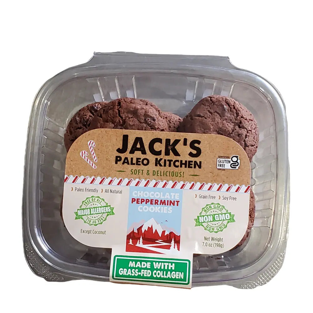 Jack's Paleo Kitchen // Chocolate Peppermint Cookies, 7 oz (12 Cookies)