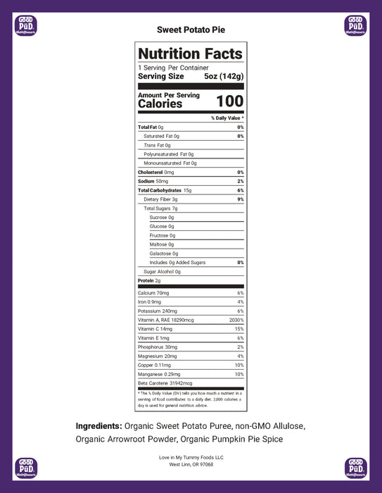 GoodPūD // Sweet Potato Pie Frozen Pudding 5 oz