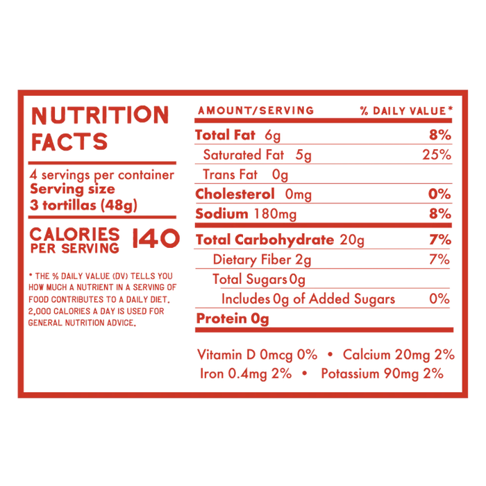Coyotas // Organic Cassava Tortillas Small (4"), 12 ct
