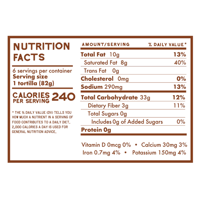 Coyotas // Organic Cassava Tortillas X-Large (12"), 6ct