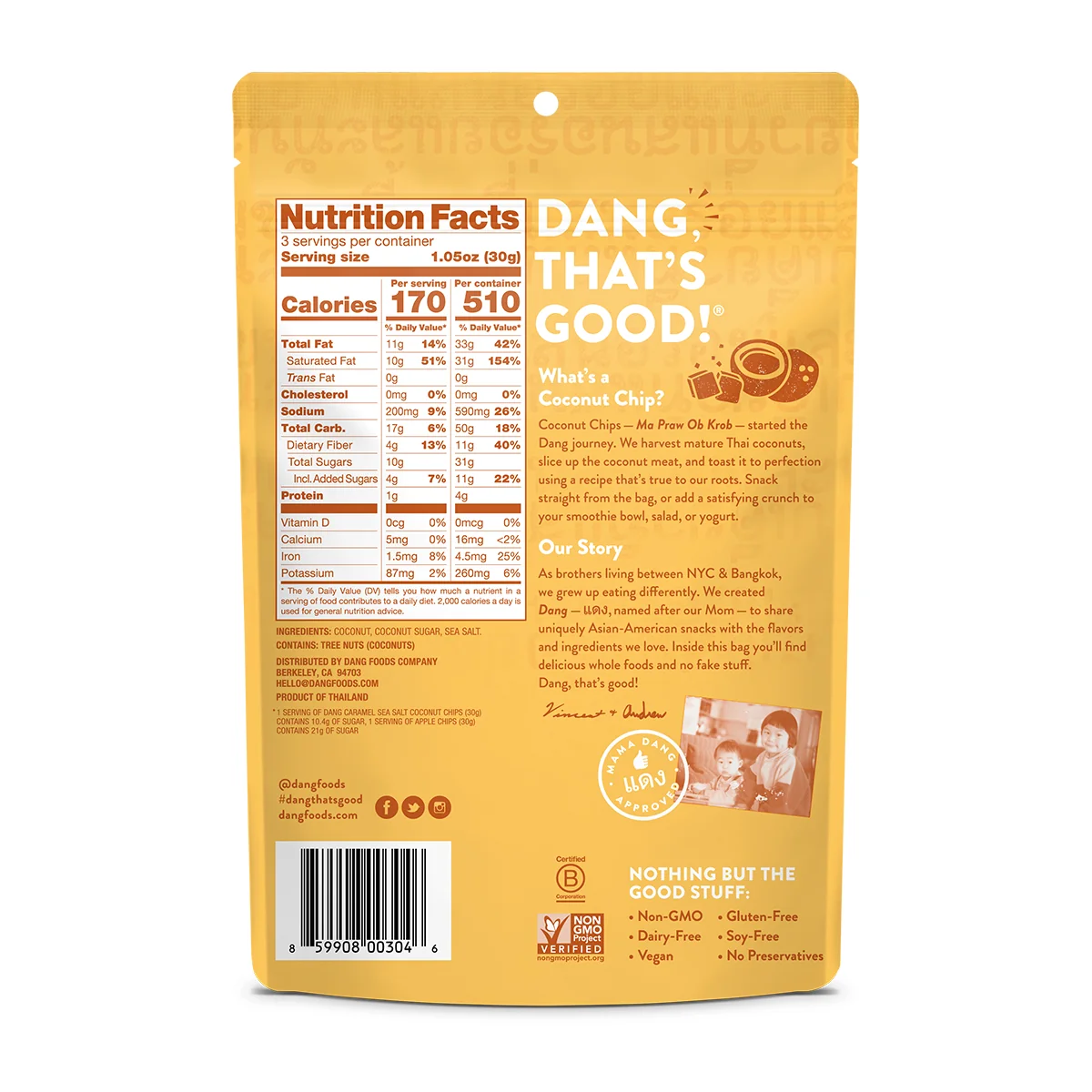 Dang // Caramel Sea Salt Coconut Chips, 3.17 oz