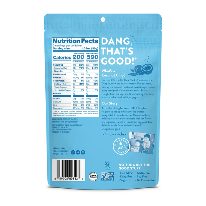 Dang // Lightly Salted Coconut Chips, 3.17 oz