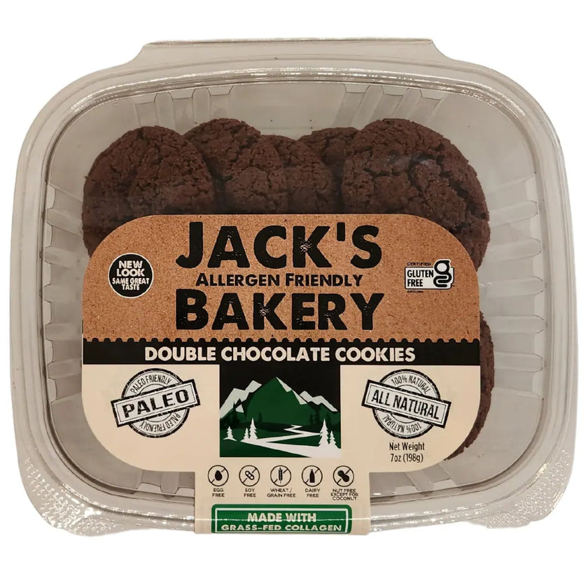 Jack's Allergen Friendly Bakery Double Chocolate Cookies, 7 oz (12 Bites)