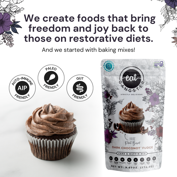 EAT G.A.N.G.S.T.E.R // Dark Choconot Fudge Cake and Muffin Mix, 9.67 oz