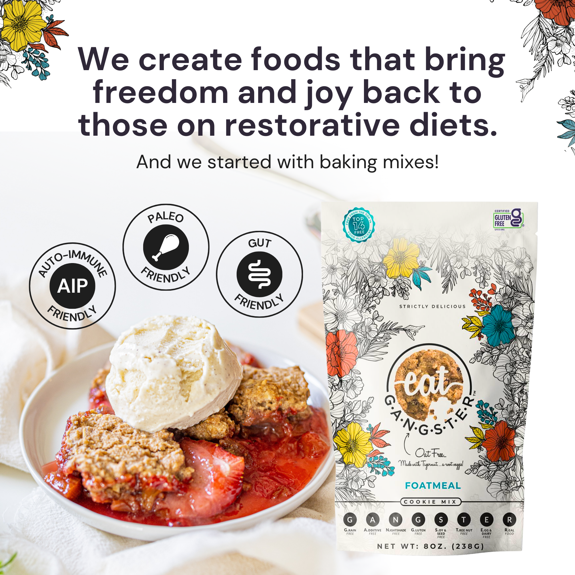 EAT G.A.N.G.S.T.E.R // Foatmeal Cookie Mix, 8 oz