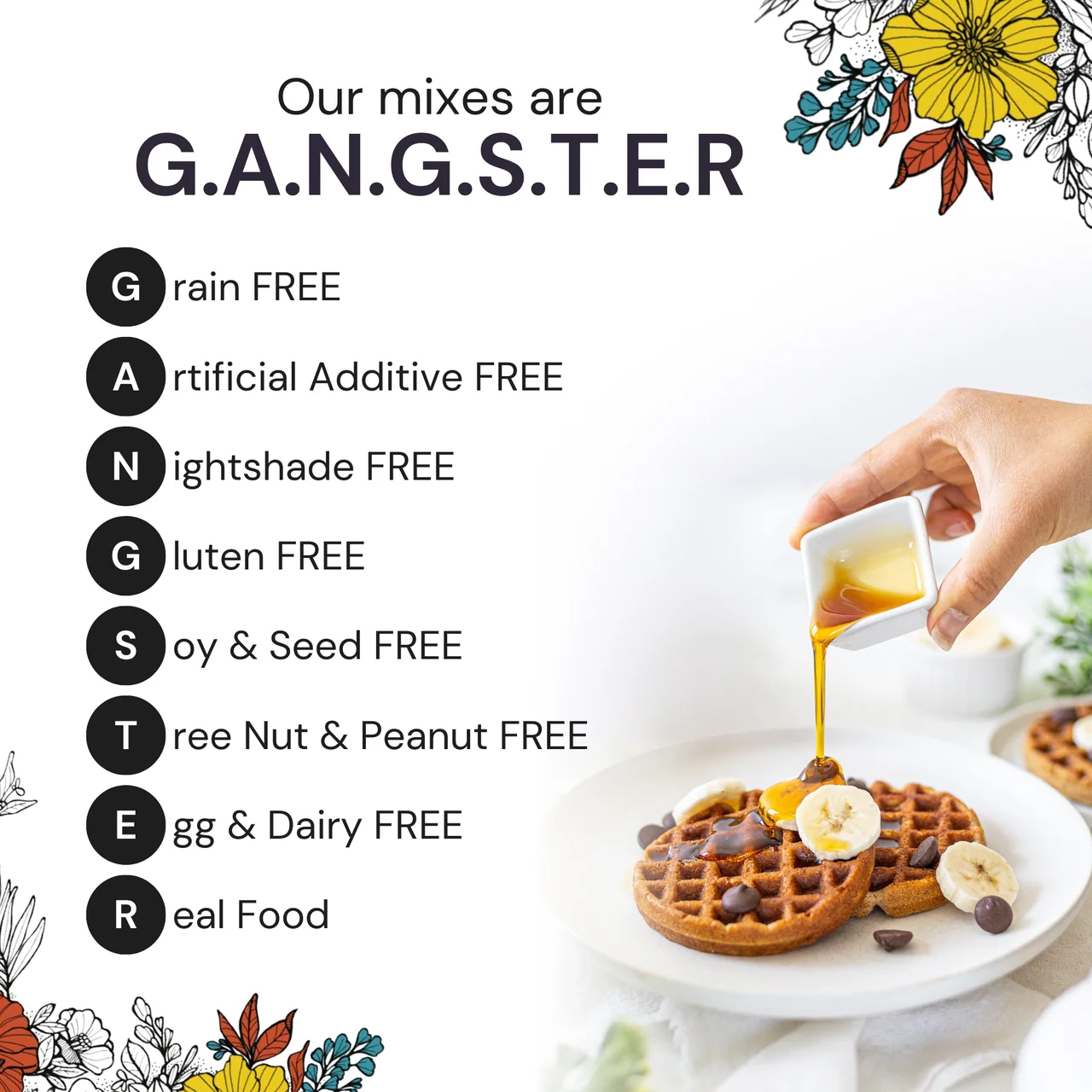 EAT G.A.N.G.S.T.E.R // Pancake and Waffle Mix, 8.6 oz