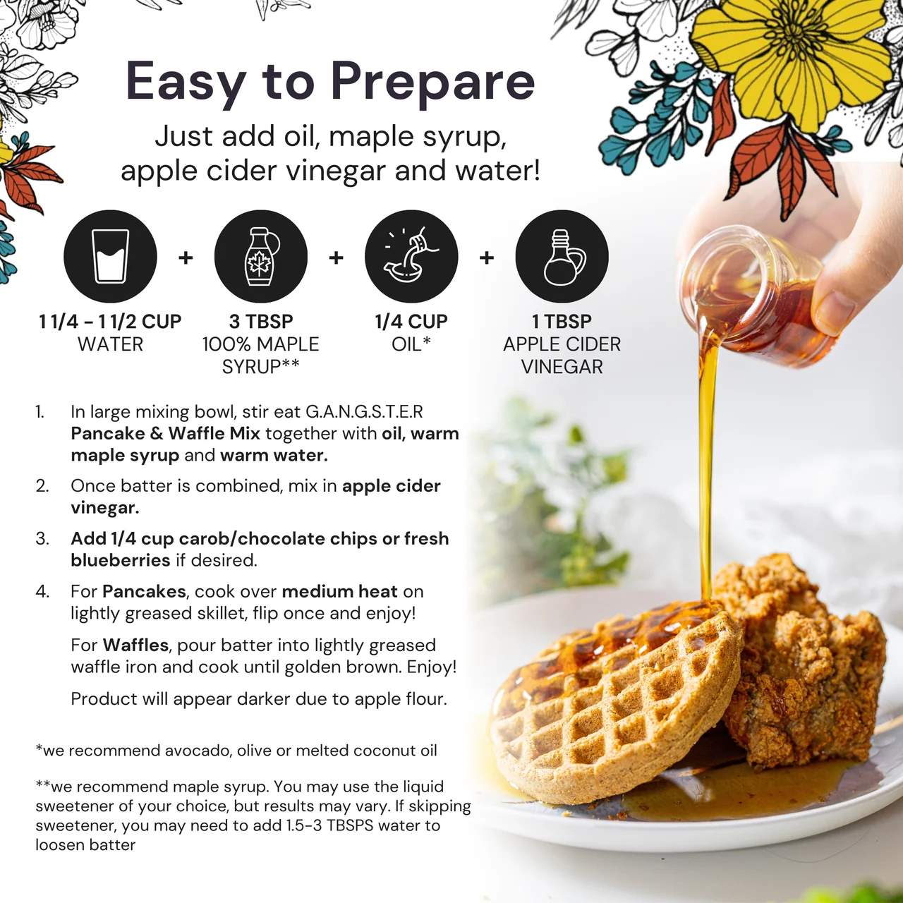 EAT G.A.N.G.S.T.E.R // Pancake and Waffle Mix, 8.6 oz