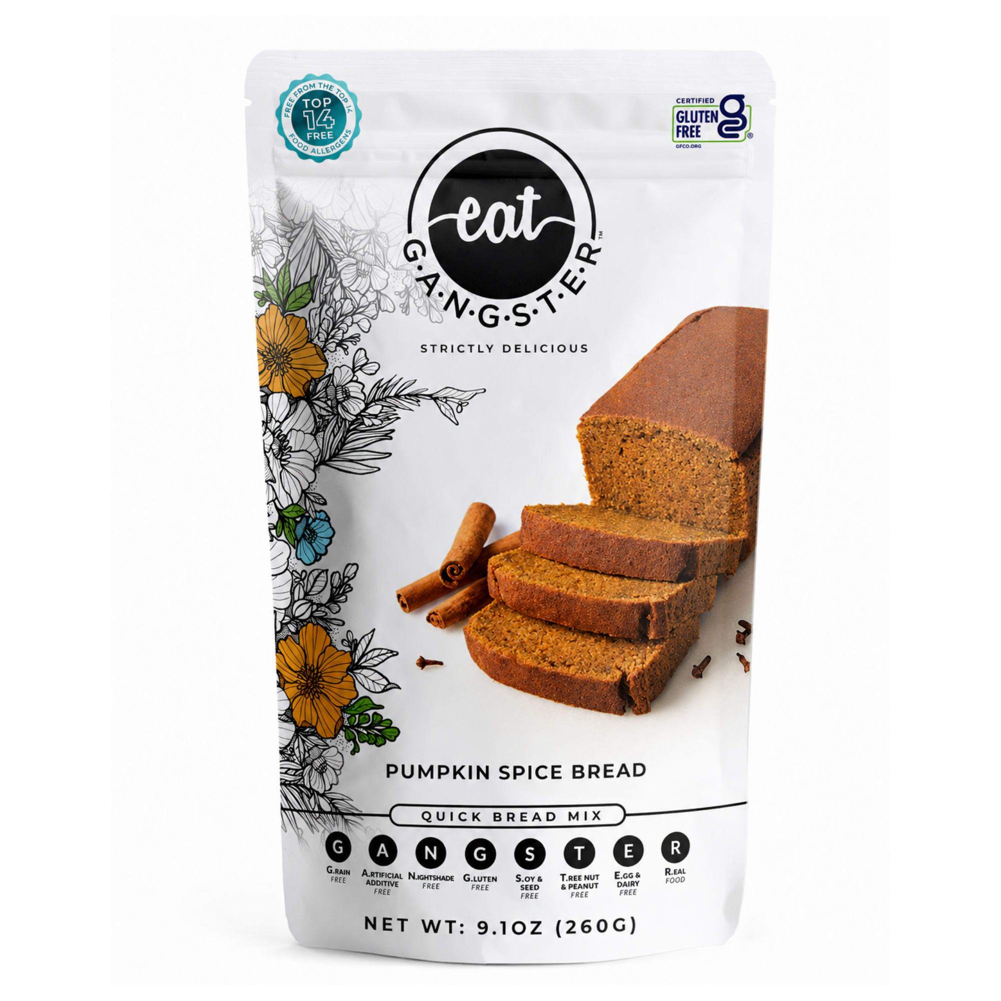 EAT G.A.N.G.S.T.E.R // Pumpkin Spice Bread Mix, 11 oz