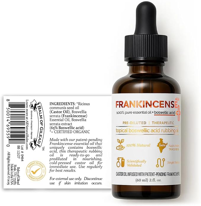 Balm of Gilead // Frankincense + Topical Boswellic Acid Rubbing Oil
