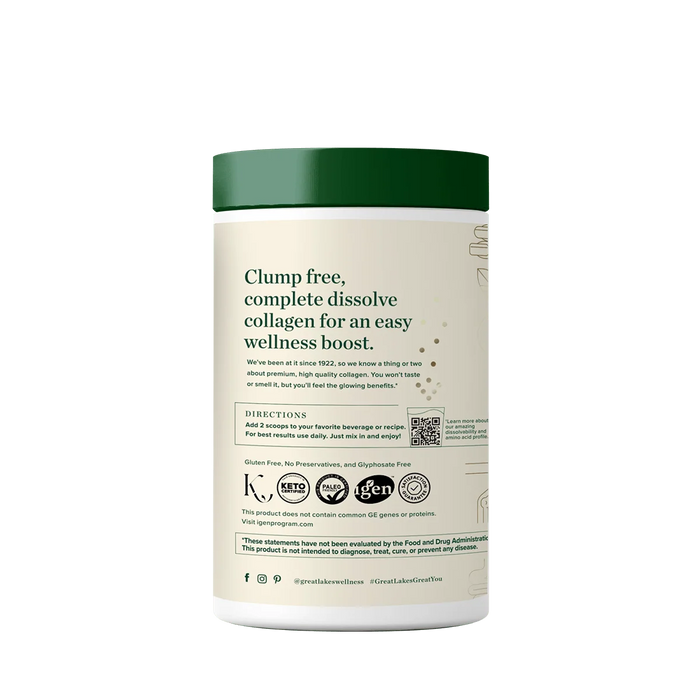 Great Lakes Wellness Grass-Fed Bovine Collagen Peptides, 10 oz