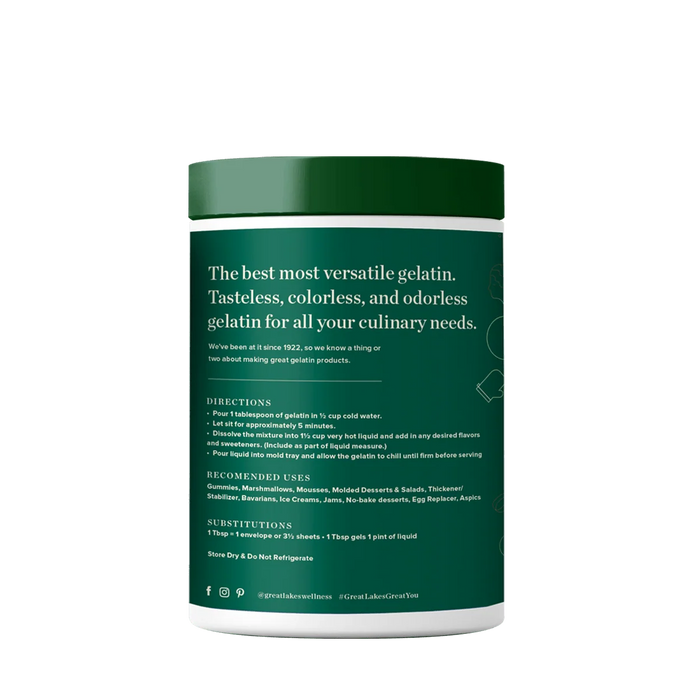 Great Lakes Wellness Unflavored Beef Gelatin, 16 oz