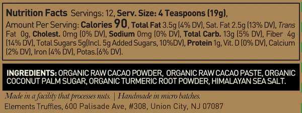 Elements Truffles // Turmeric Infused Dark Hot Chocolate 8 oz