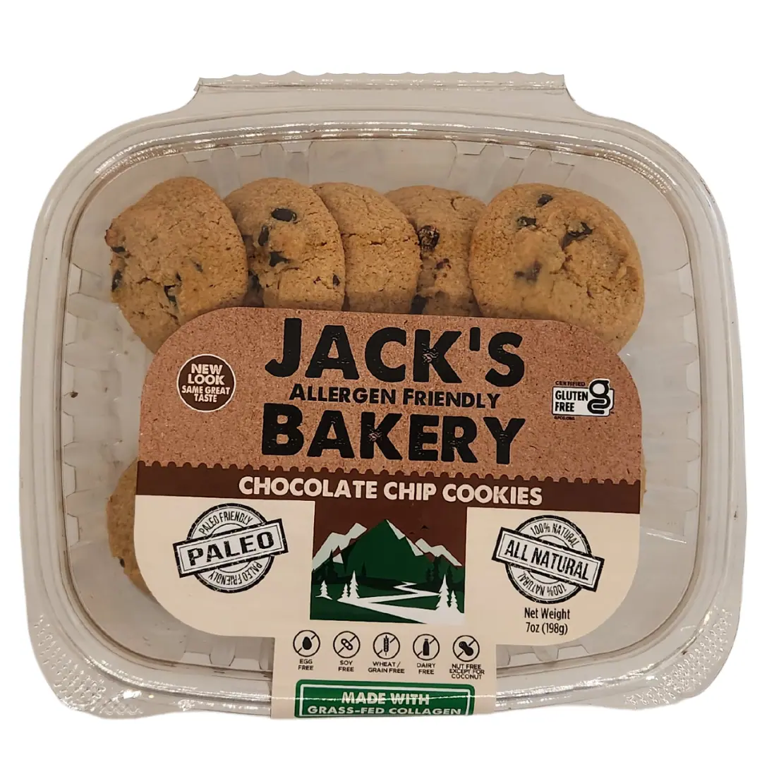 Jack's Allergen Friendly Bakery // Chocolate Chip Cookies, 7 oz (12 Cookies)