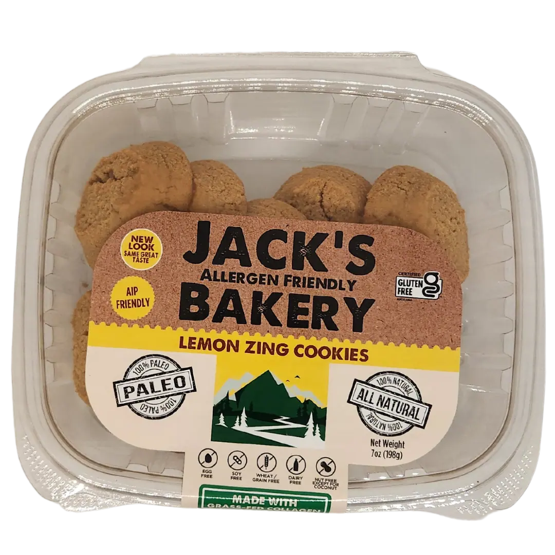 Jack's Allergen Friendly Bakery // Lemon Zing Cookies, 7 oz (12 Cookies)