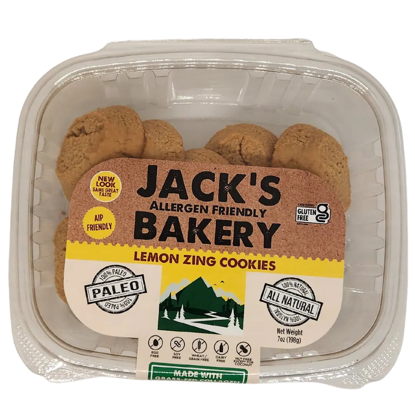Jack's Allergen Friendly Bakery // Lemon Zing Cookies, 7 oz (12 Cookies)