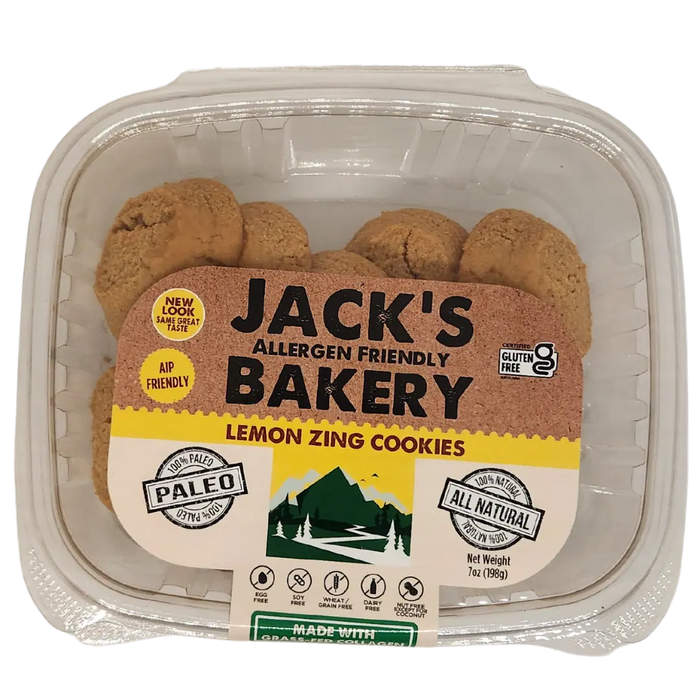 Jack's Allergen Friendly Bakery // Lemon Zing Cookies, 7 oz (12 Cookies)