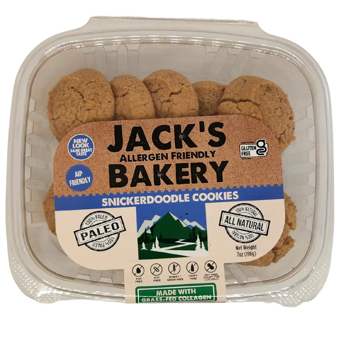Jack's Allergen Friendly Bakery // Snickerdoodle Cookies, 7 oz (12 Cookies)