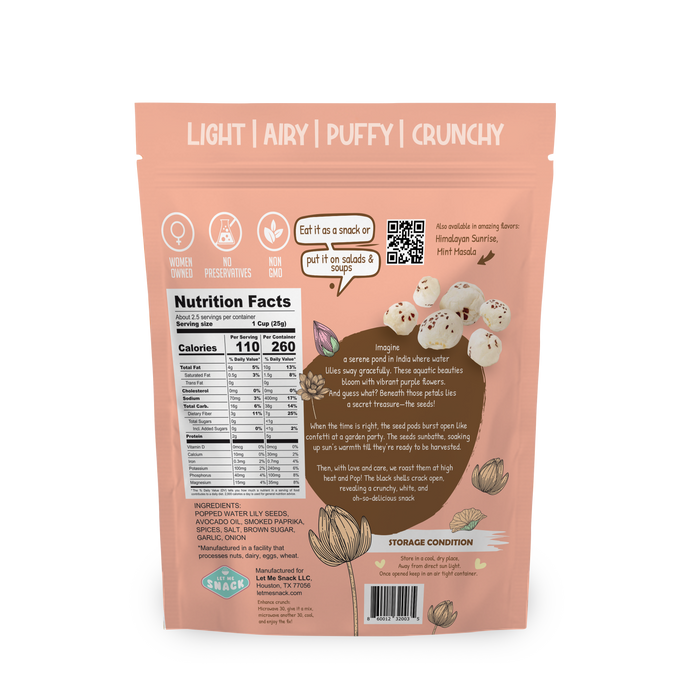 Let Me Snack // Popped Water Lilly Seeds - Barbecue