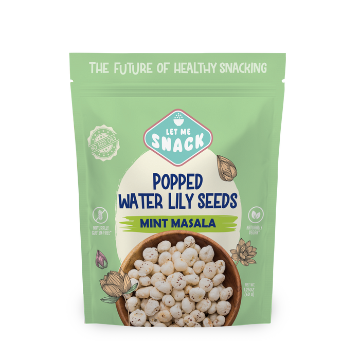 Let Me Snack // Popped Water Lilly Seeds - Mint Masala